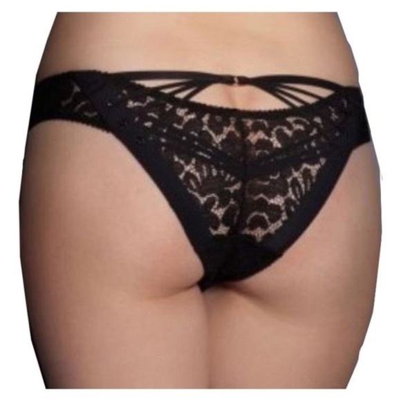 NWT! AGENT PROVOCATEUR RUDY BRA BLACK PURPLE SET Bra 36DD, Panties 4(L) - Picture 4 of 13